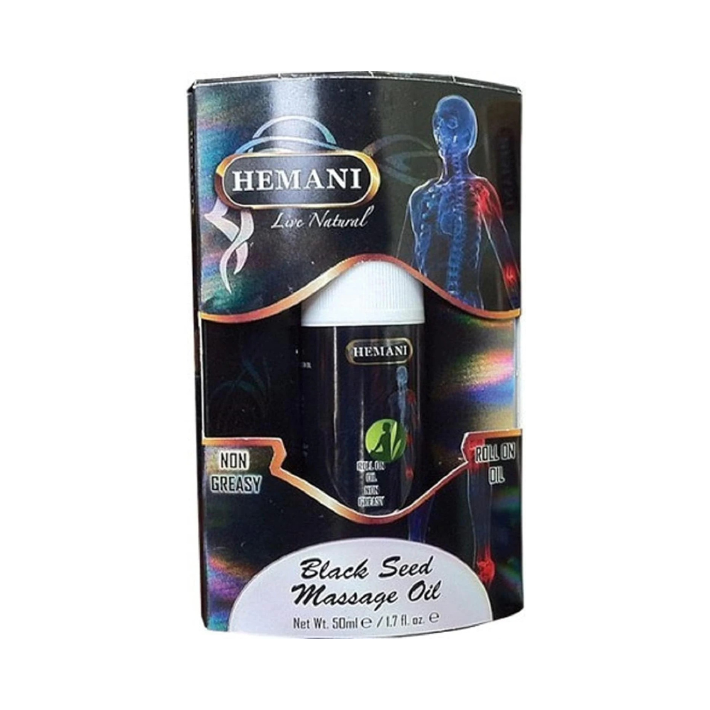 Hemani Roll On Massage Oil Black Seed 50ml Set of 01