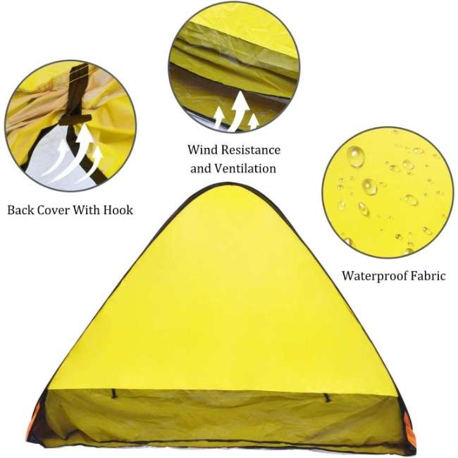 Paradiso Auto Beach Shelter - Instant Pop-Up Sun Tent