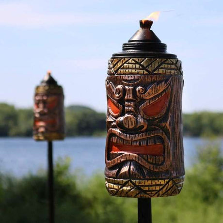 Paradiso Outdoor Hawaii Torch 150 cm - Decorative Bamboo Tiki Torch for Garden & Patio Ambiance