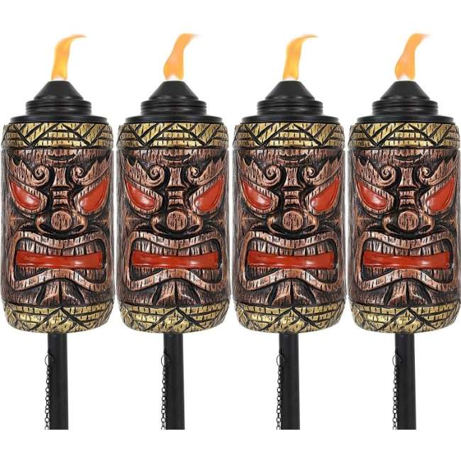 Paradiso Outdoor Hawaii Torch 150 cm - Decorative Bamboo Tiki Torch for Garden & Patio Ambiance