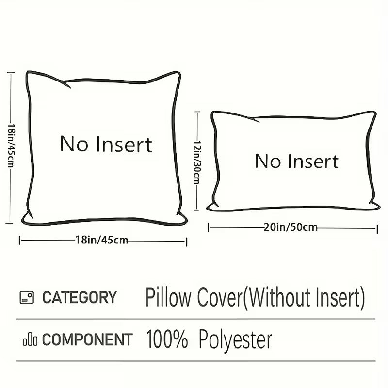 BYFT Soft Corduroy 18 x 18inch Square Throw Pillow Covers, Cozy Modern Home Decorative Pillowcases for Sofa Couch Bed Room Farmhouse Decor, Without Pillow Inserts 2pcs