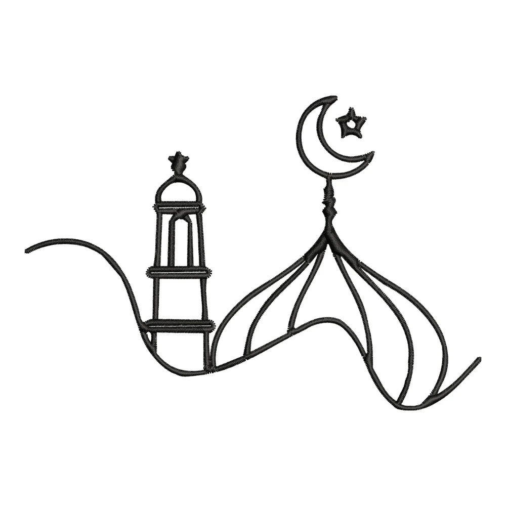 BYFT Threads Embroidered For You T-Shirt - Crescent Dome Elegance Designed