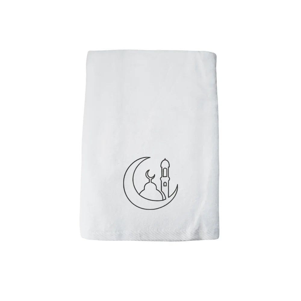 BYFT Iris Embroidered For You - Moonlit Mosque Outline Designed Towel