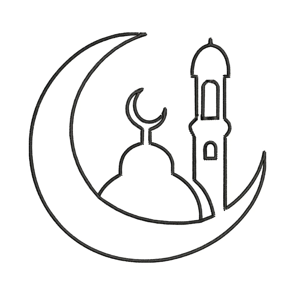 BYFT Moonlit Mosque Outline