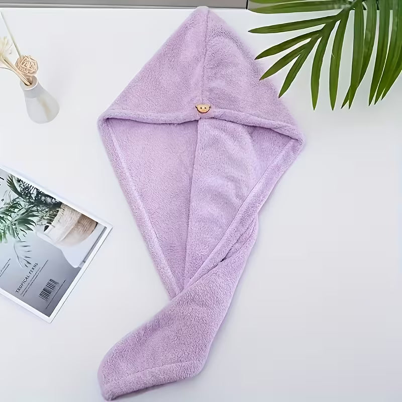 BYFT Spring Hair Towel Fast-Dry Microfiber Wrap 40 × 60 cm Set of 01