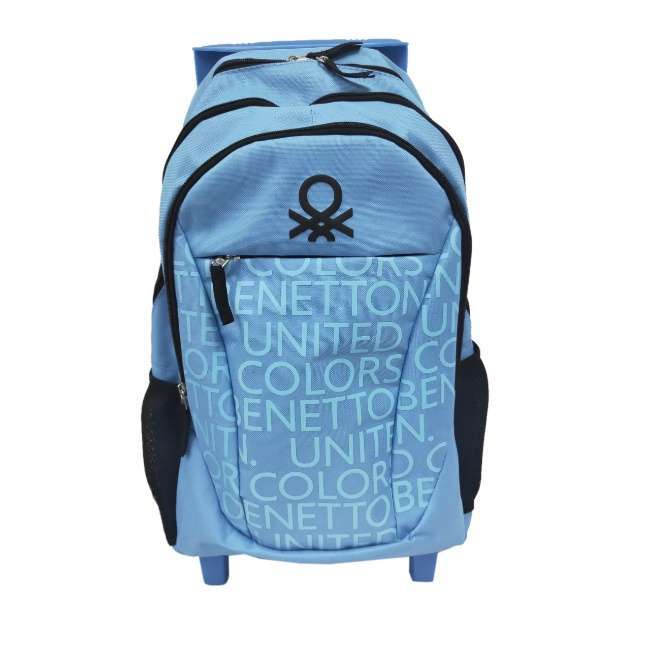 Benetton School Bags 19' Trolley Bag - Sky Blue