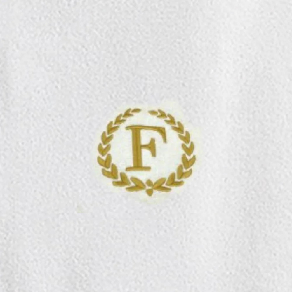 BYFT Embroidered For You Towel Monogrammed Gold Thread Pure Cotton Personalised Initial / Letter / Alphabet Perfect For Gifting