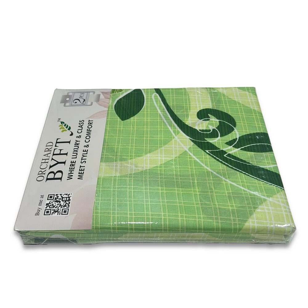 BYFT Orchard Comfort - Green Bed Sheet (150 x 230 Cm) with Pillow Case (50 x 75 Cm)| Microfiber, 65 Gsm, Soft & Luxurious Bed Linen