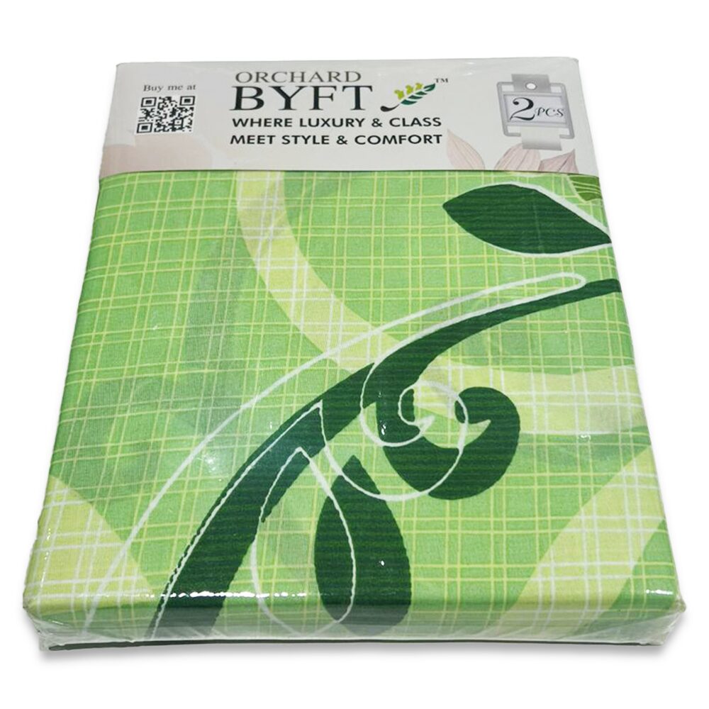 BYFT Orchard Comfort - Green Bed Sheet (150 x 230 Cm) with Pillow Case (50 x 75 Cm)| Microfiber, 65 Gsm, Soft & Luxurious Bed Linen