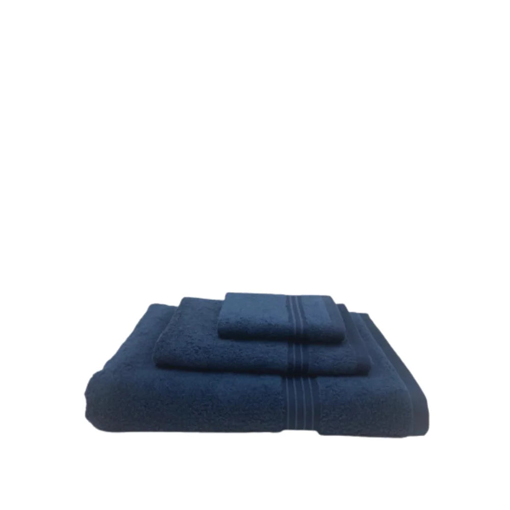 BYFT002888 HOME ESSENTIALS Face Hand Bath Towel Navy Blue Set of 3