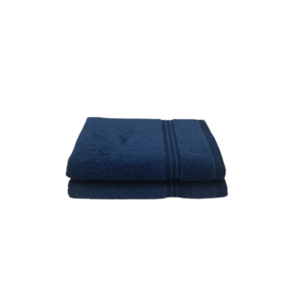 BYFT003081 HOME ESSENTIALS Hand Towel Navy Blue Set of 2