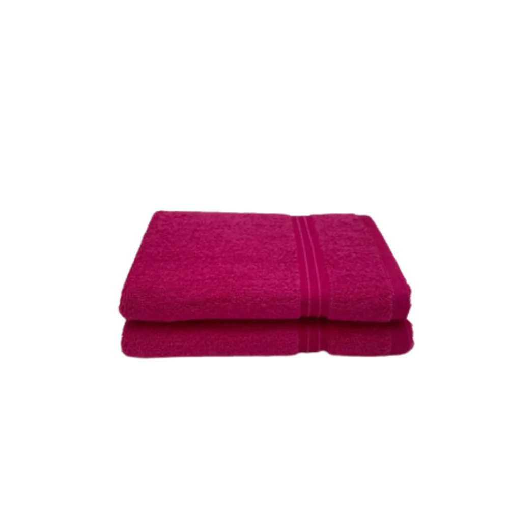 BYFT003084 HOME ESSENTIALS Hand Towel Fuschia Pink Set of 2
