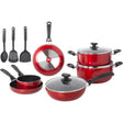 Betty Crocker Non-Stick Cookware Set - Durable Pots & Pans for Everyday Cooking