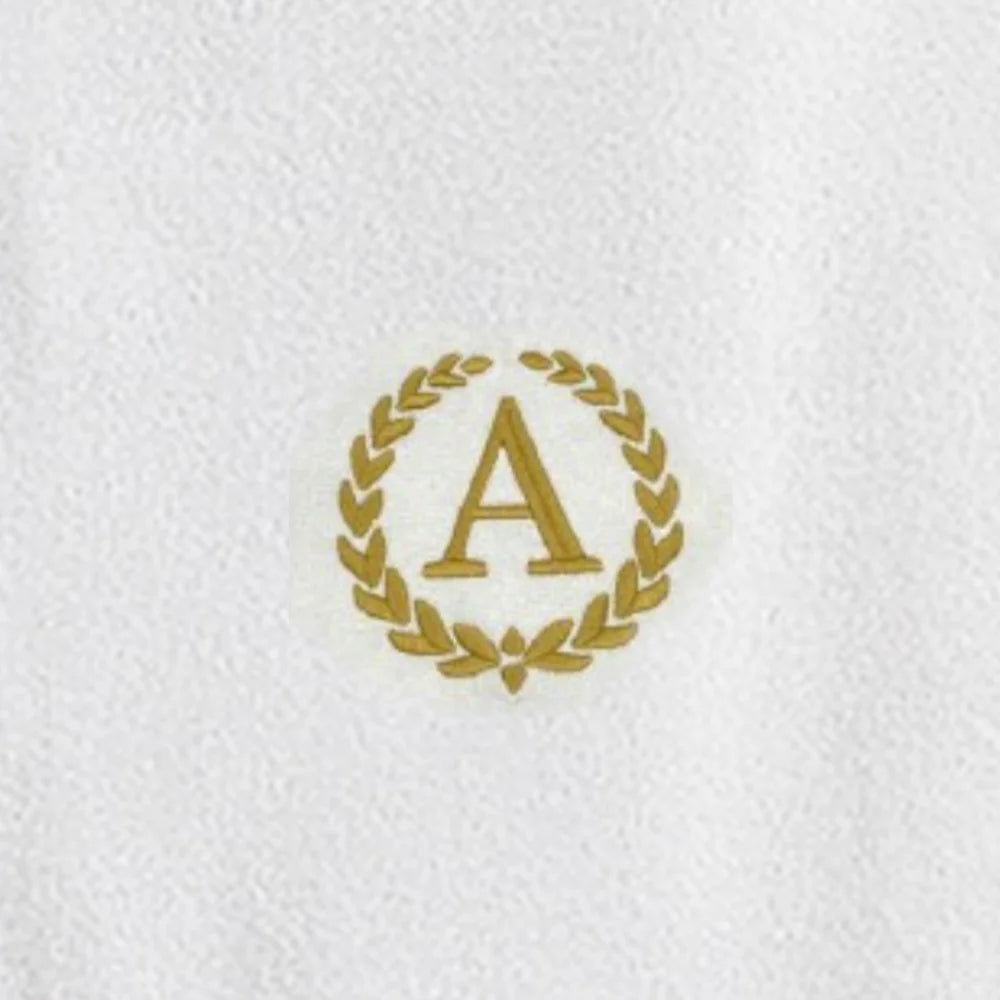BYFT Embroidered For You Towel Monogrammed Gold Thread Pure Cotton Personalised Initial / Letter / Alphabet Perfect For Gifting