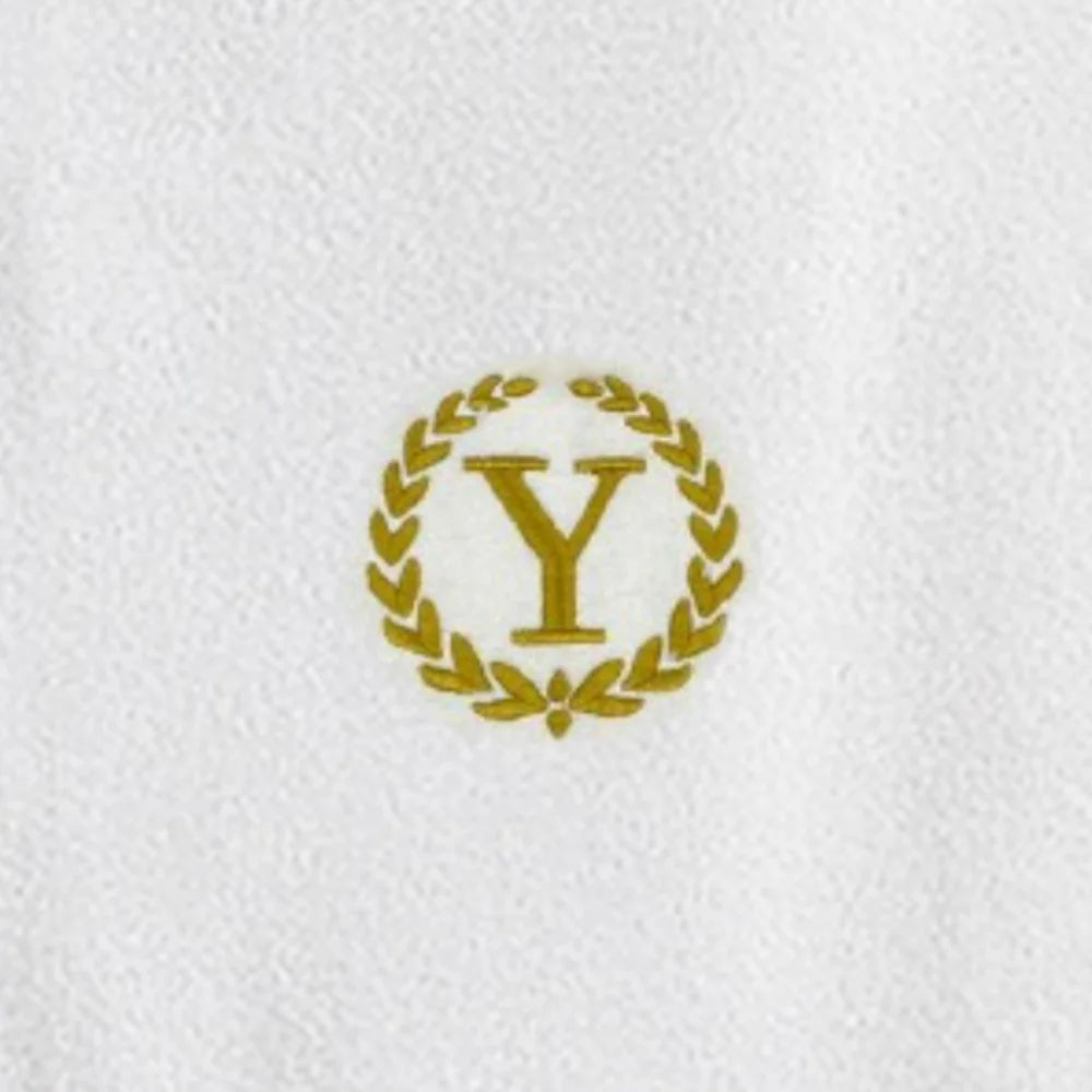 BYFT Embroidered For You Towel Monogrammed Gold Thread Pure Cotton Personalised Initial / Letter / Alphabet Perfect For Gifting