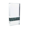 BYFT004205 Rectangle Shape Crystal and Marble Awards Transparent and Green Set of 1.jpg