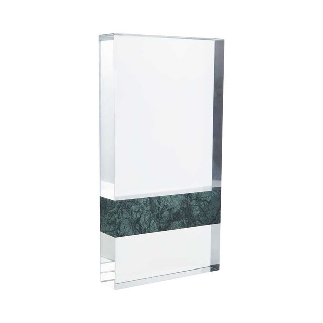 BYFT004205 Rectangle Shape Crystal and Marble Awards Transparent and Green Set of 1.jpg