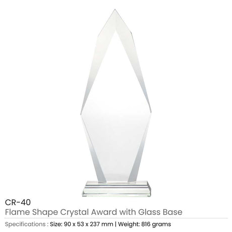 BYFT004210 Flame Shaped Crystal Awards Transparent Set of 1 A.jpg