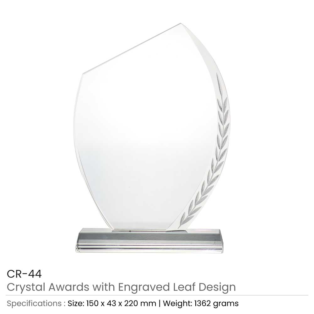 BYFT004213 Crystal Awards with Engraved Leaf Design Transparent Set of 1 A.jpg