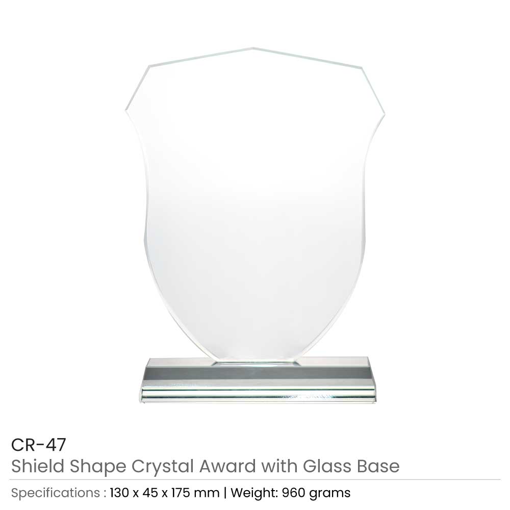BYFT004216 Shield Shaped Crystal Awards Transparent Set of 1 A.jpg