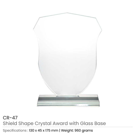 BYFT004216 Shield Shaped Crystal Awards Transparent Set of 1 A.jpg