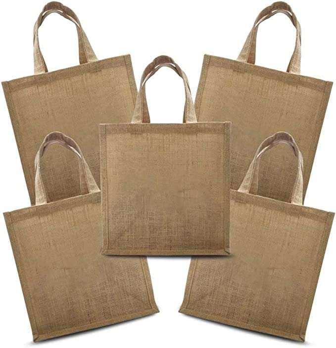 BYFT004221 Jute Bag Brown 30 x 30 x 19 Cm Set of 1 B