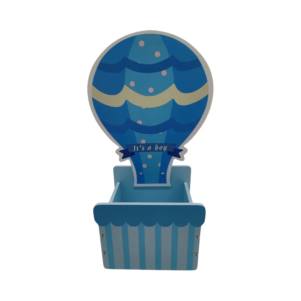 BYFT Baby Boy Welcome Hamper Balloon Tray | Cotton Towels, Teddy Bear & Baby Care Essentials