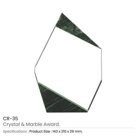 BYFT005772 BYFT Crystal and Marble Award Set of 01 CR 35.webp