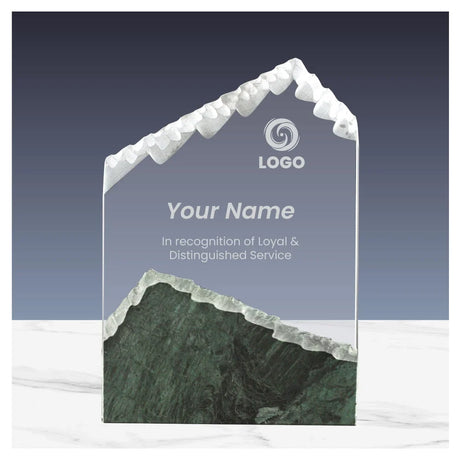 BYFT005774 BYFT Mountain Shaped Crystal and Marble Award Set of 01 CR 38 B.webp