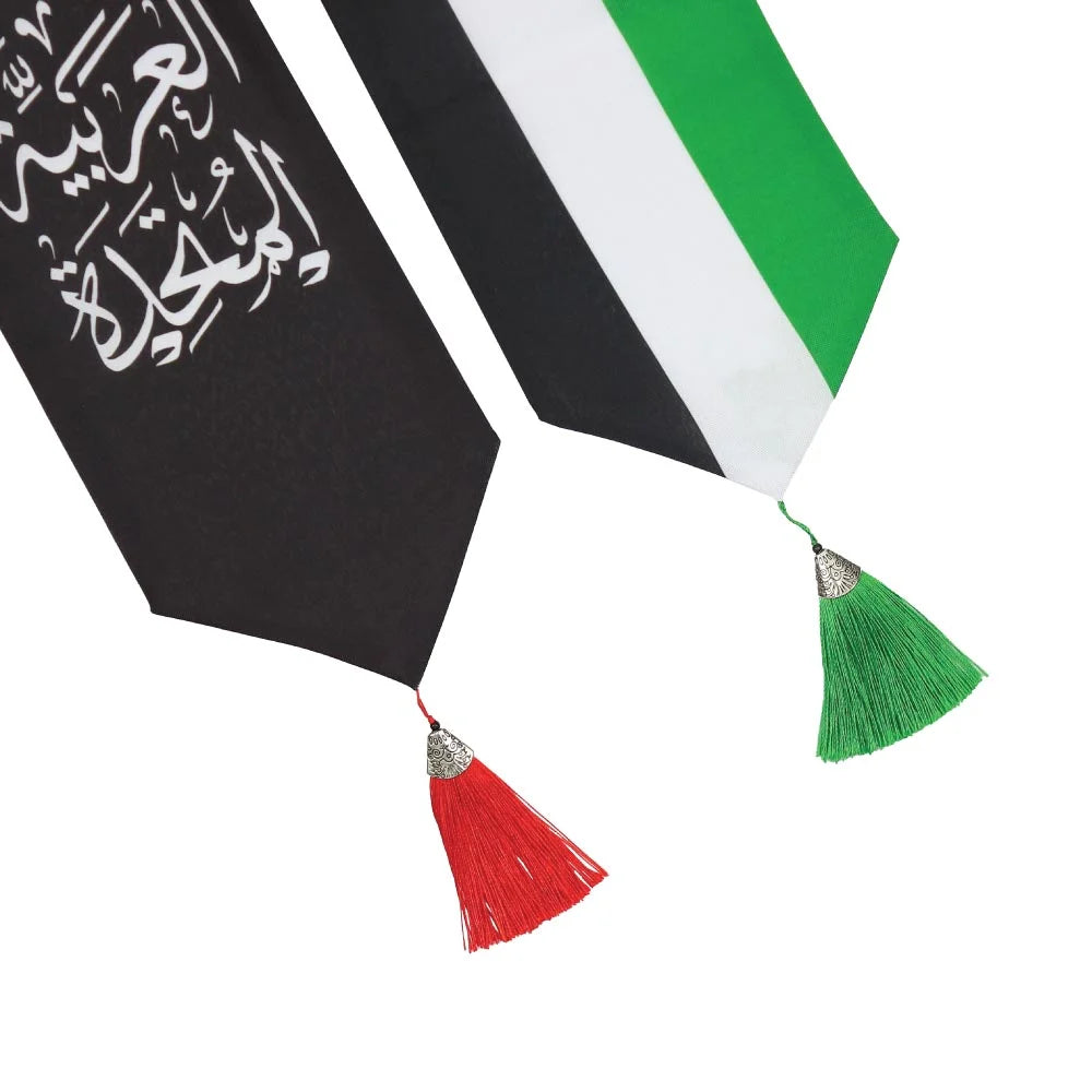 BYFT UAE Flag Scarf with Arabic Writing Set of 01