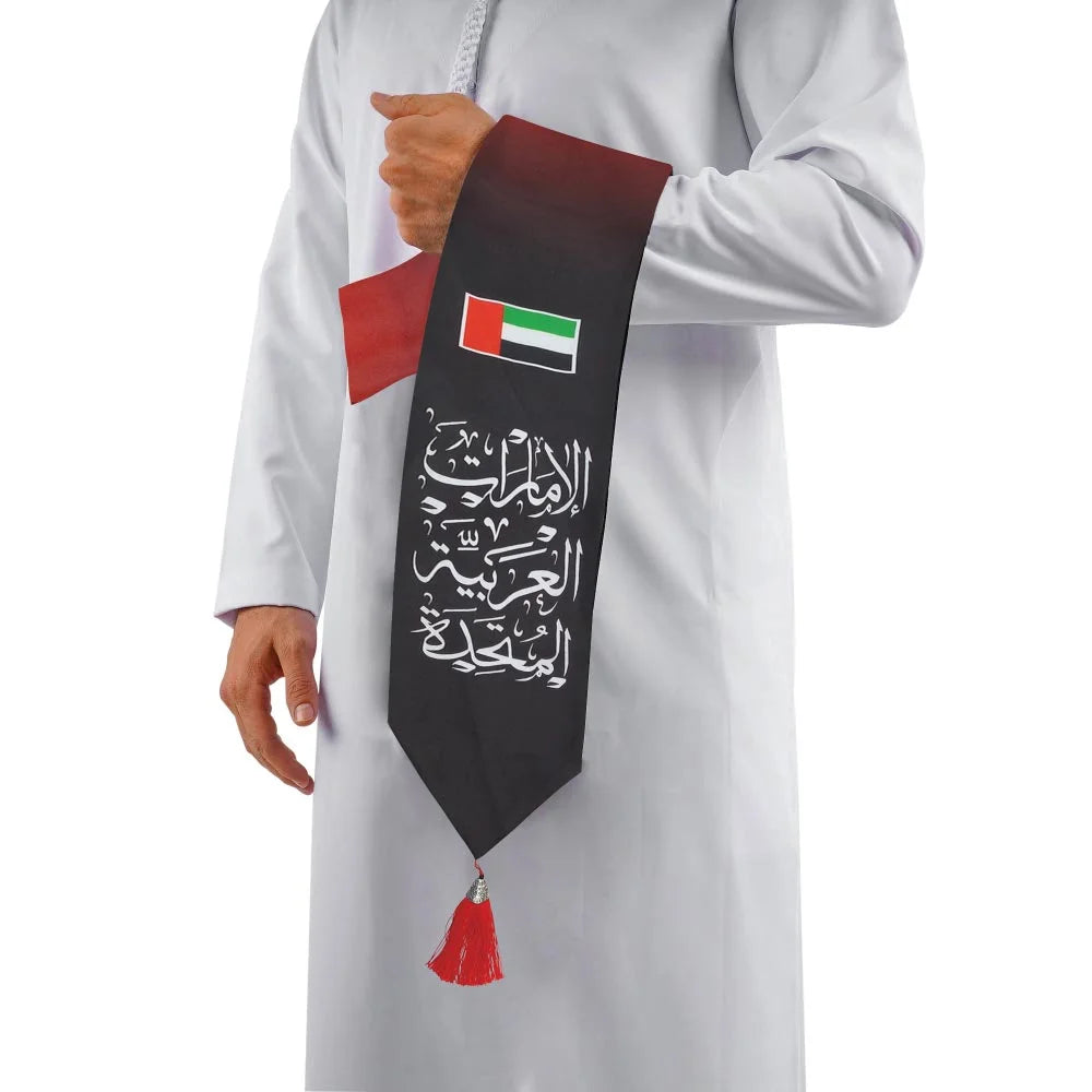 BYFT UAE Flag Scarf with Arabic Writing Set of 01