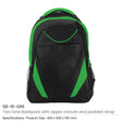 BYFT005792 BYFT Two Toned Green Backpack 600D Polyester Set of 01 SB 16 GRE.webp