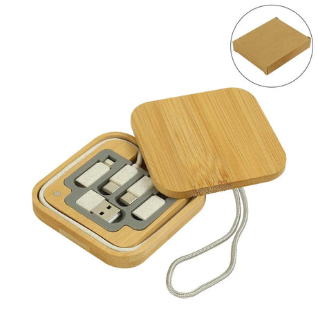 BYFT005817 BYFT Multi USB Charging Cable set in Sqyare Bamboo Case Set of 01 OC BS6 A.webp