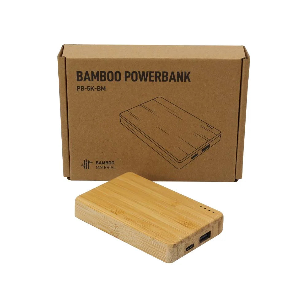 BYFT005818 BYFT Bamboo 5000mAh Powerbank Type C Input and Output Set of 01 PB 5K BM D.webp