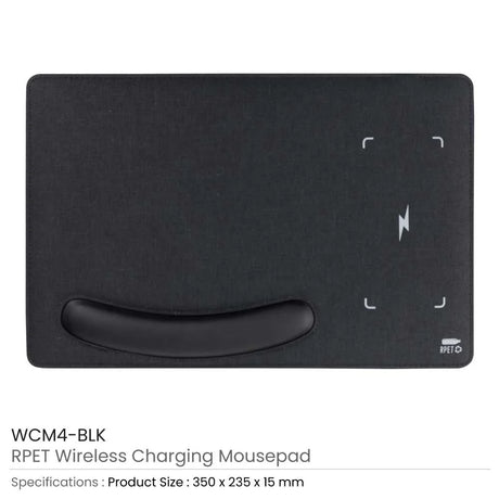 BYFT005822 BYFT RPET Wireless Charging Mousepad Set of 01 WCM4 BLK.webp