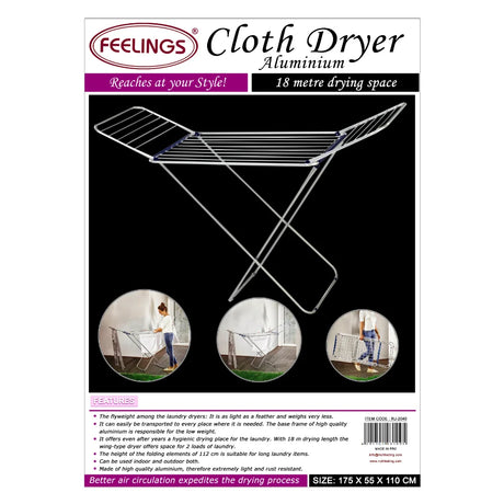 feelings cloth dryer 132 x 55 x 4 cm