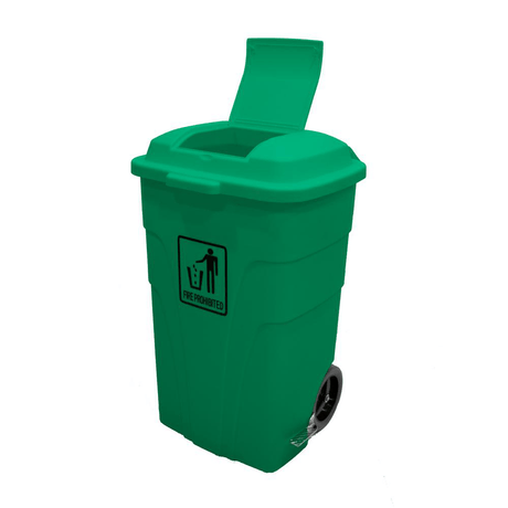 BYFT008370 AKC Plastic Trash Bin 120 Ltr Green Set of 1.png