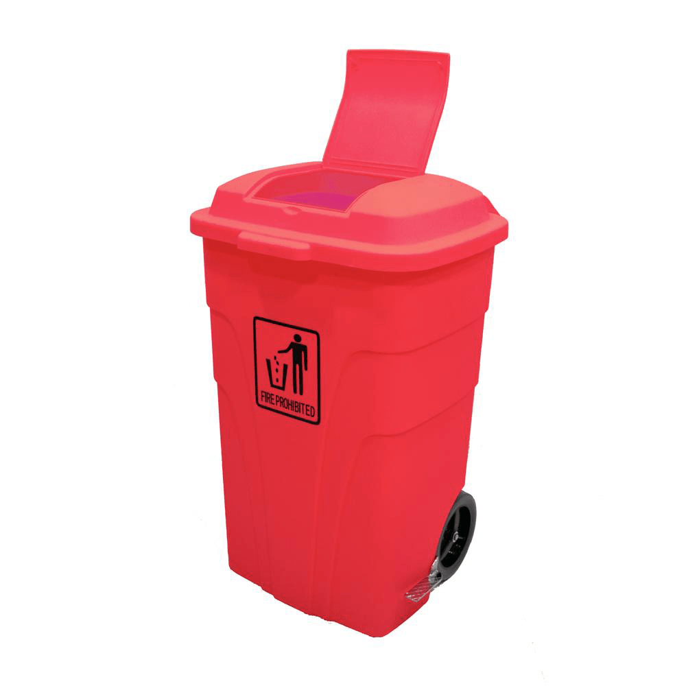 BYFT008372 AKC Plastic Trash Bin 120 Ltr Red Set of 1.png