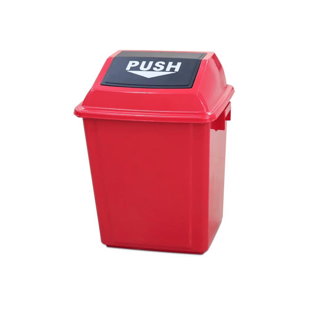BYFT008386 AKC Garbage Bin 25 Ltr Red Plastic Set of 1.png