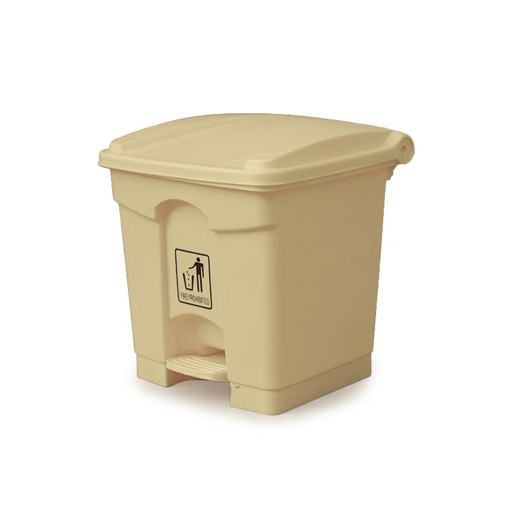 BYFT008469 AKC Garbage Can with Pedal 30 Ltr Beige Plastic Set of 1.png