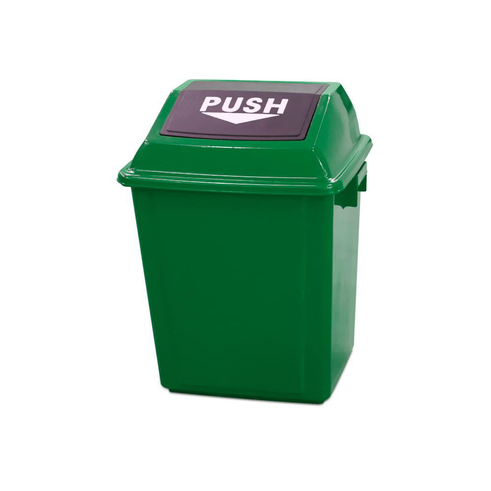 BYFT008474 AKC Garbage Can with Pedal 25 Ltr Green Plastic Set of 1.png