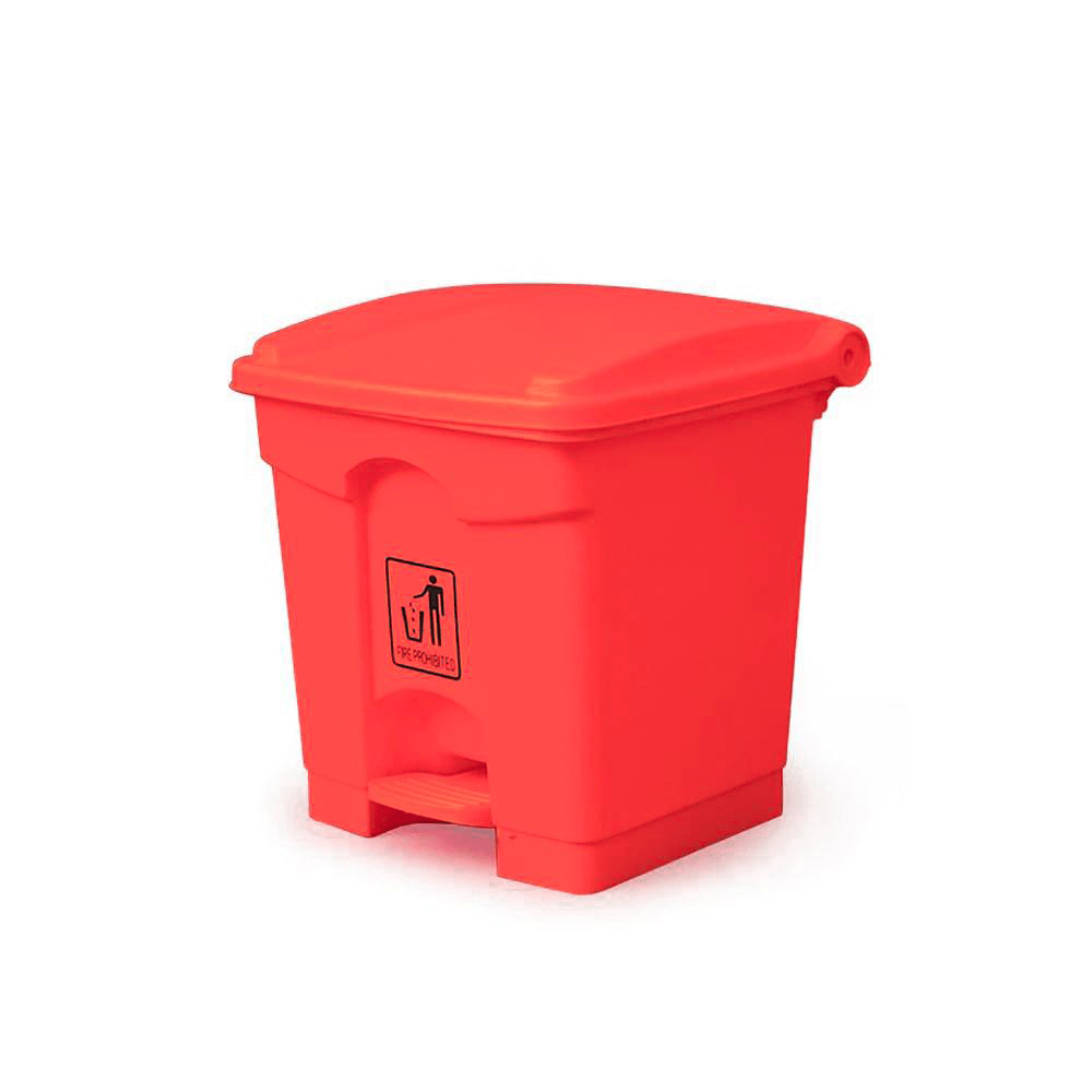 BYFT008476 AKC Garbage Can with Pedal 30 Ltr Red Plastic Set of 1.png