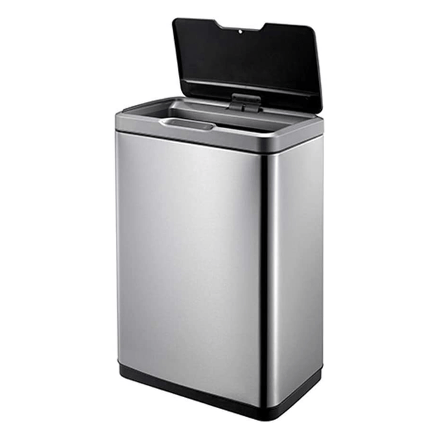 BYFT008487 EKO Dust Bin with Plastic Inner Bucket 80 Ltr Silver Black Plastic Set of 1.png