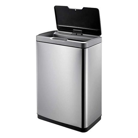 BYFT008487 EKO Dust Bin with Plastic Inner Bucket 80 Ltr Silver Black Plastic Set of 1.png