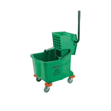 BYFT008510 AKC Mop Bucket with Deluxe Wringer 32 Ltr Green Plastic Set of 1.png