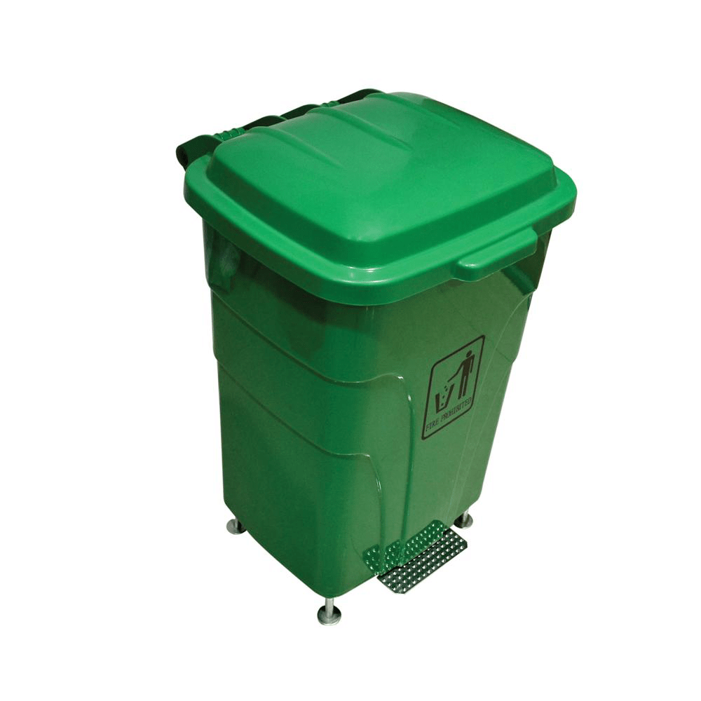 BYFT008540 AKC Waste Bin with Lid 70 Ltr Green Plastic Set of 1.png