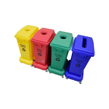 BYFT008555 AKC Recycle Bin with Four Compartments 60 Ltr Multicolour Plastic Set of 1.png