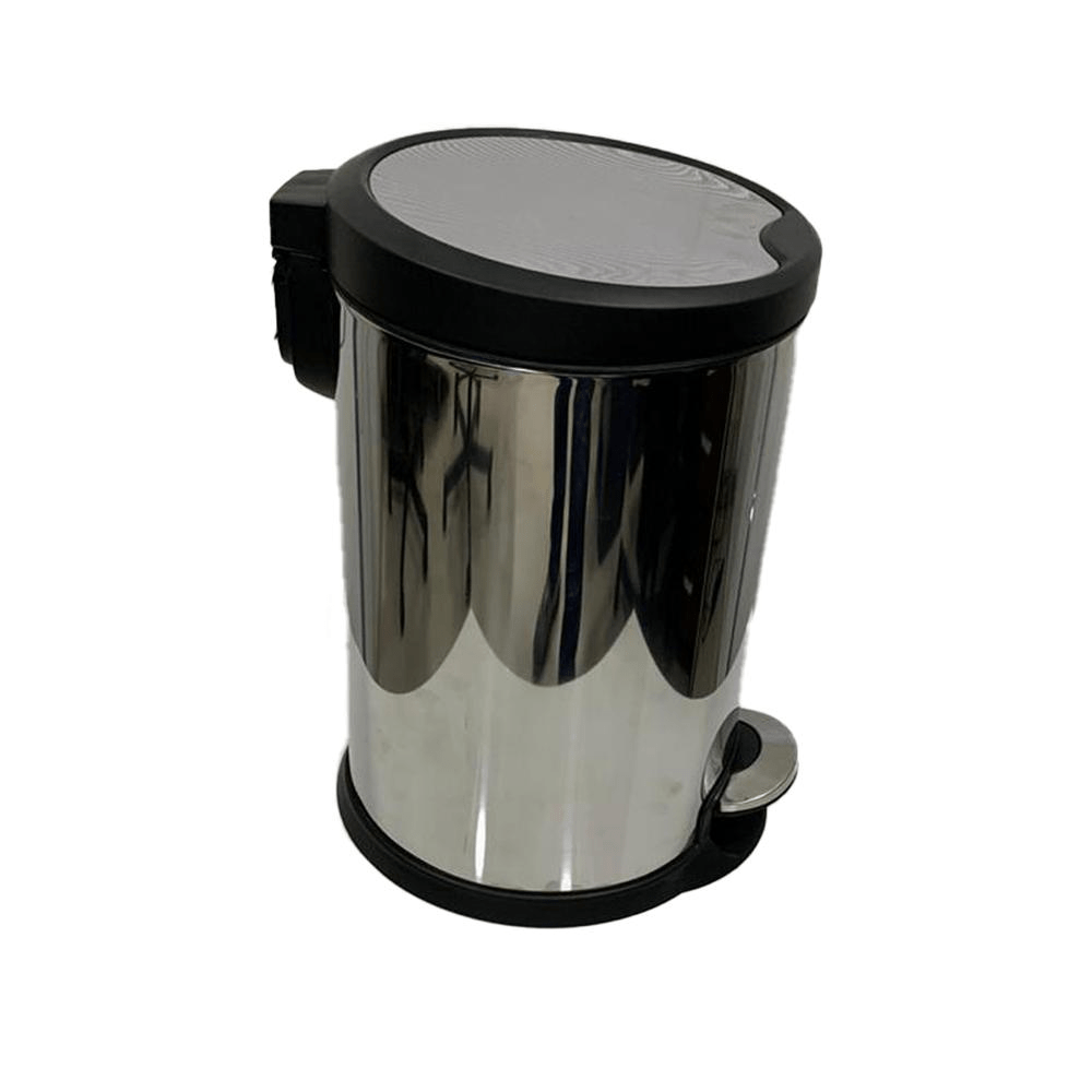 BYFT008567 AKC Trash Bin 12 Ltr Silver Grey Plastic Set of 1.png
