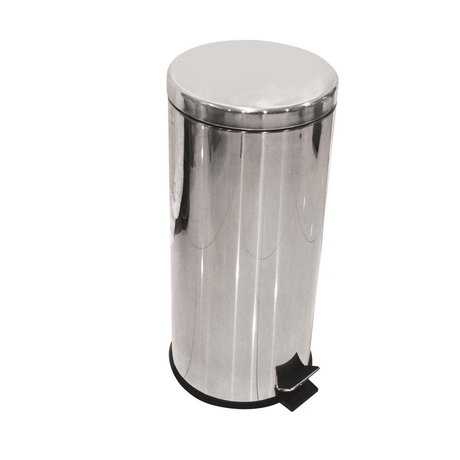 BYFT008580 AKC Dust Bin 30 Ltr Silver Stainless Steel Set of 1.png