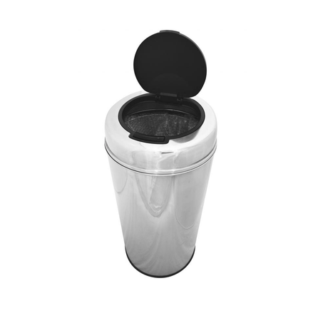 BYFT008583 AKC Trash Bin 50 Ltr Silver Black Stainless Steel Set of 1.png